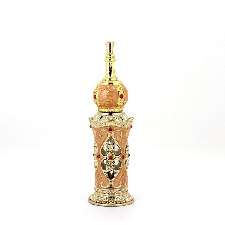 1PC 12mL Arabian Style Antiqued Metal Arabian Style Essential Oil Bottles RefillablePerfume Bottles Decoration Gifts