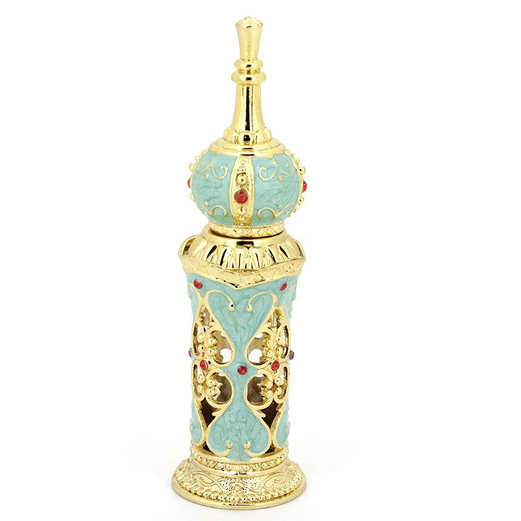 1PC 12mL Arabian Style Antiqued Metal Arabian Style Essential Oil Bottles RefillablePerfume Bottles Decoration Gifts