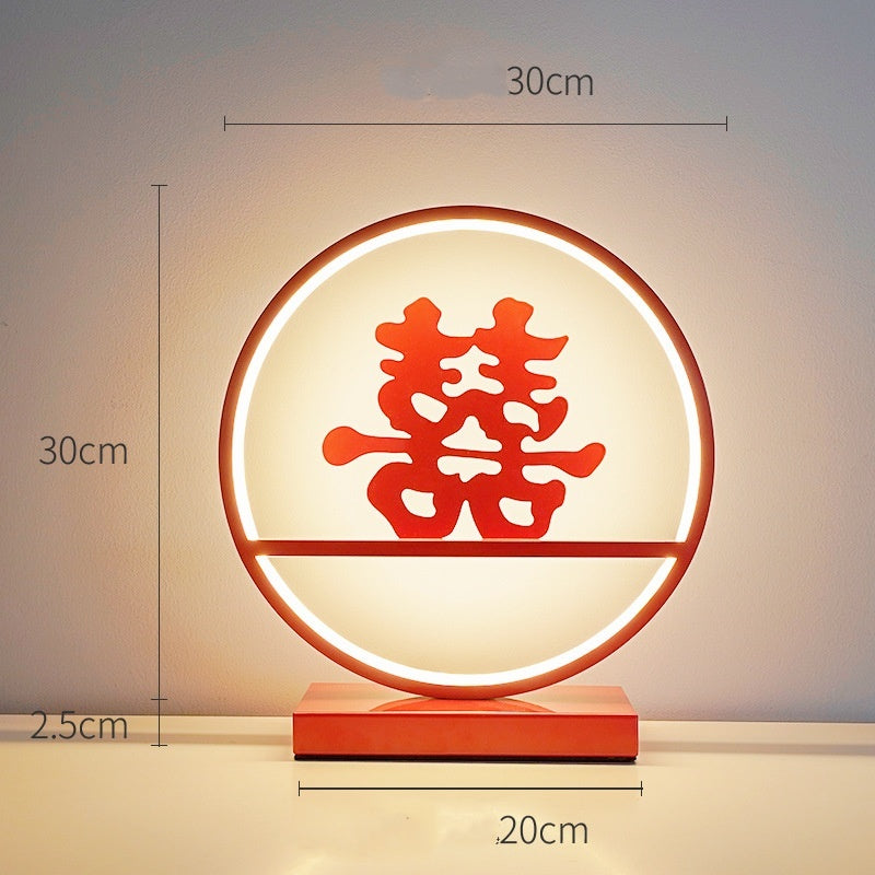 Creative Red Wedding Lantern Wedding Room Decorative Table Lamp