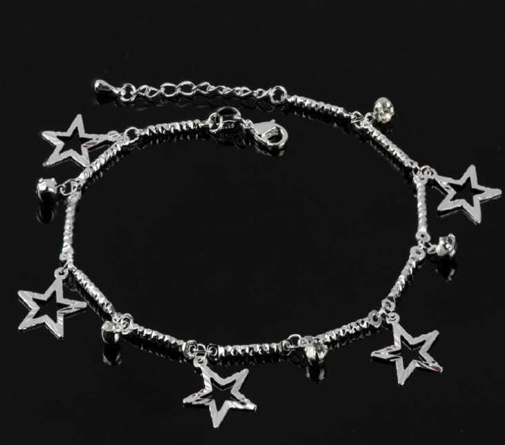 Retro star anklet