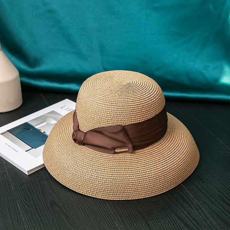 Beach Travel Lampshade Straw Hat Big Brim Ladies