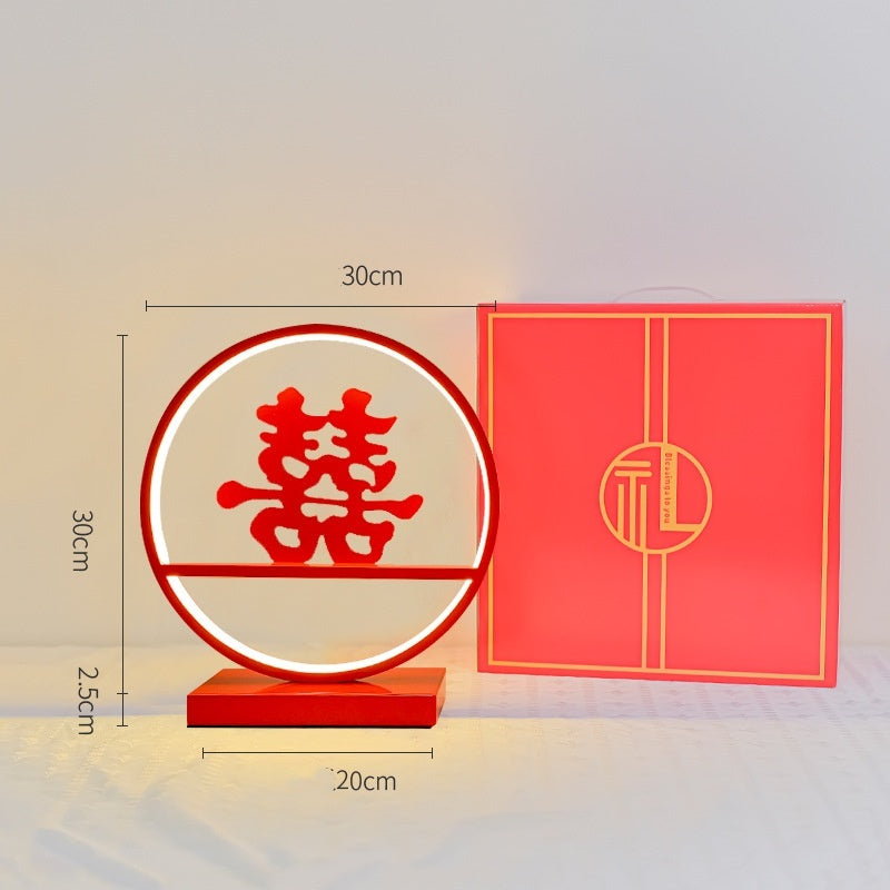 Creative Red Wedding Lantern Wedding Room Decorative Table Lamp