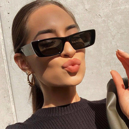 Jelly Color Square Sun Glasses Concave Shape