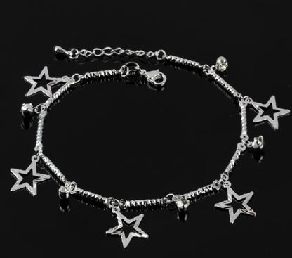 Retro star anklet