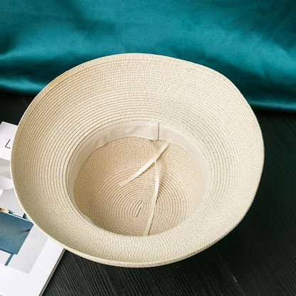 Beach Travel Lampshade Straw Hat Big Brim Ladies